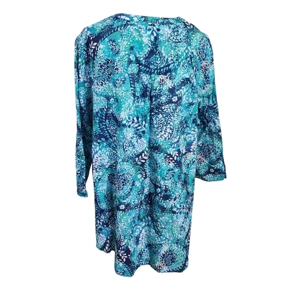 Catherines Womens Plus Size Pintuck Buttonfront Blouse, sz 2X - Picture 3 of 12